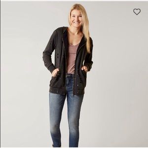 Gilded Intent paint splatter hoodie from Buckle